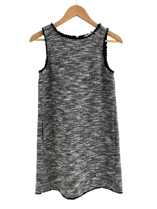 LOFT Tweed Boucle Sleeveless Knit Shift Dress w/Pockets Size Small Petite Spring - Picture 2 of 9
